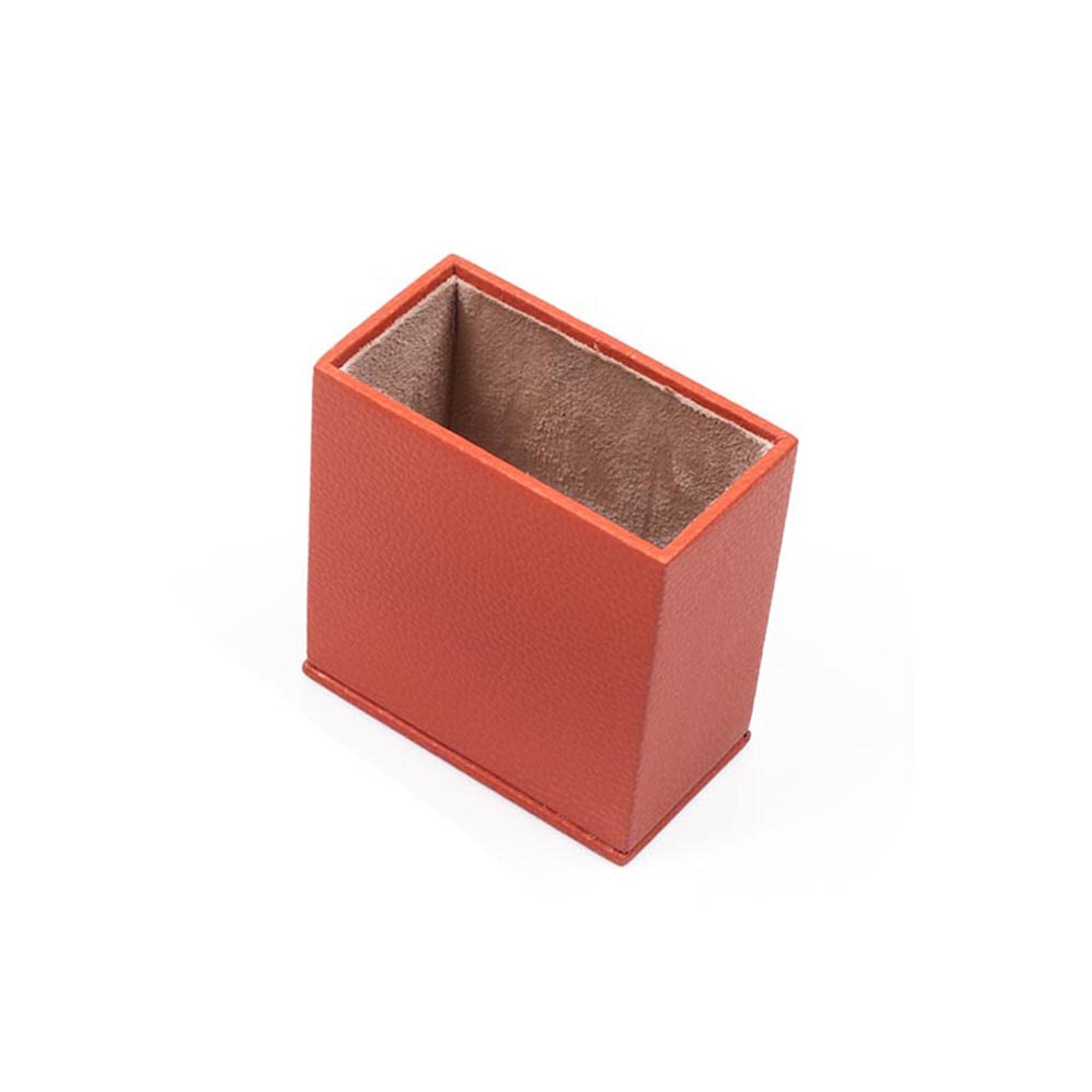 MOOG Leather Desk Set-4 Accessories- Orange - 4 PCS .
