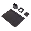 MOOG Leather Desk Set-4 Accessories- Orange - 4 PCS .