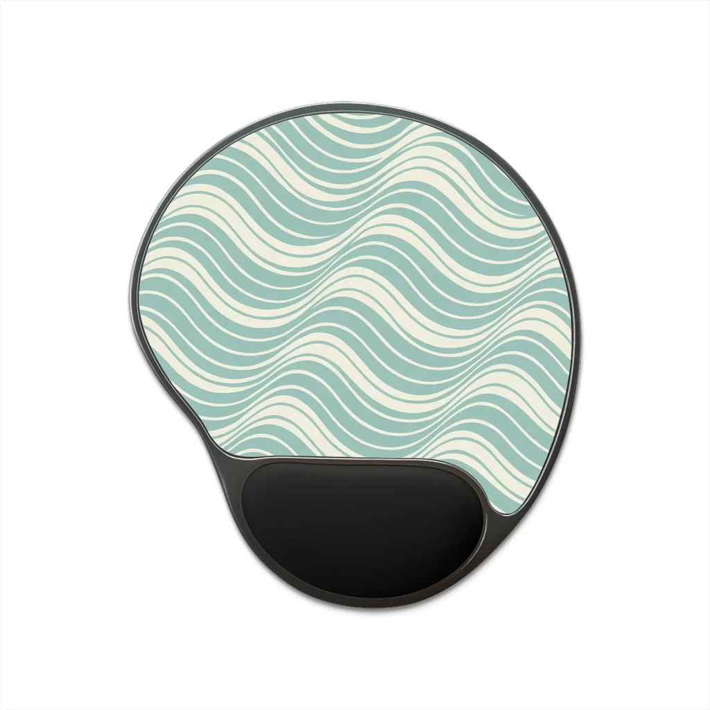 Wave Pattern Mouse Pad with Wrist Rest