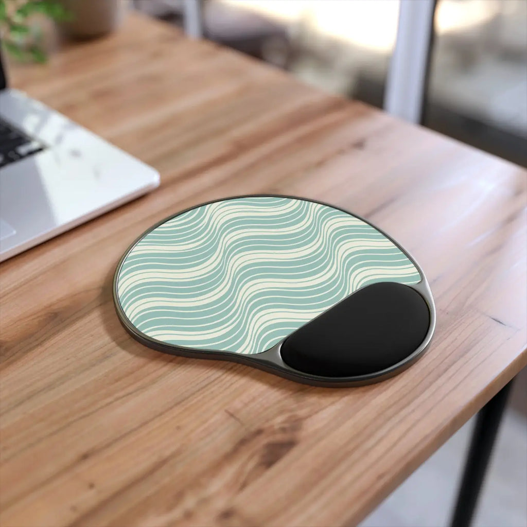 Wave Pattern Mouse Pad with Wrist Rest
