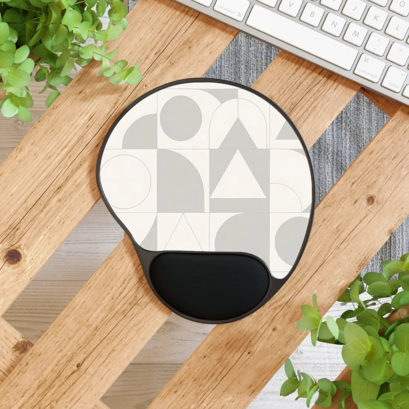 Premium Geometric Mouse Pad - Memory Foam Wrist Rest - DipaliZ