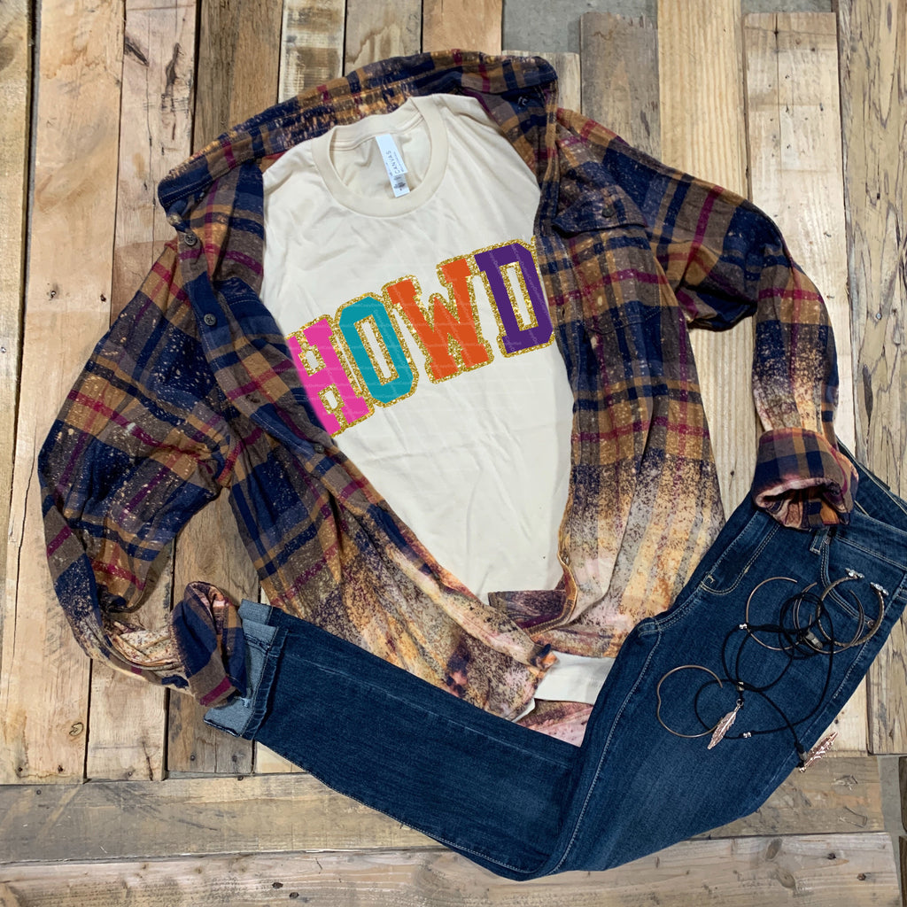 Howdy Shirt w/ Glitter Print