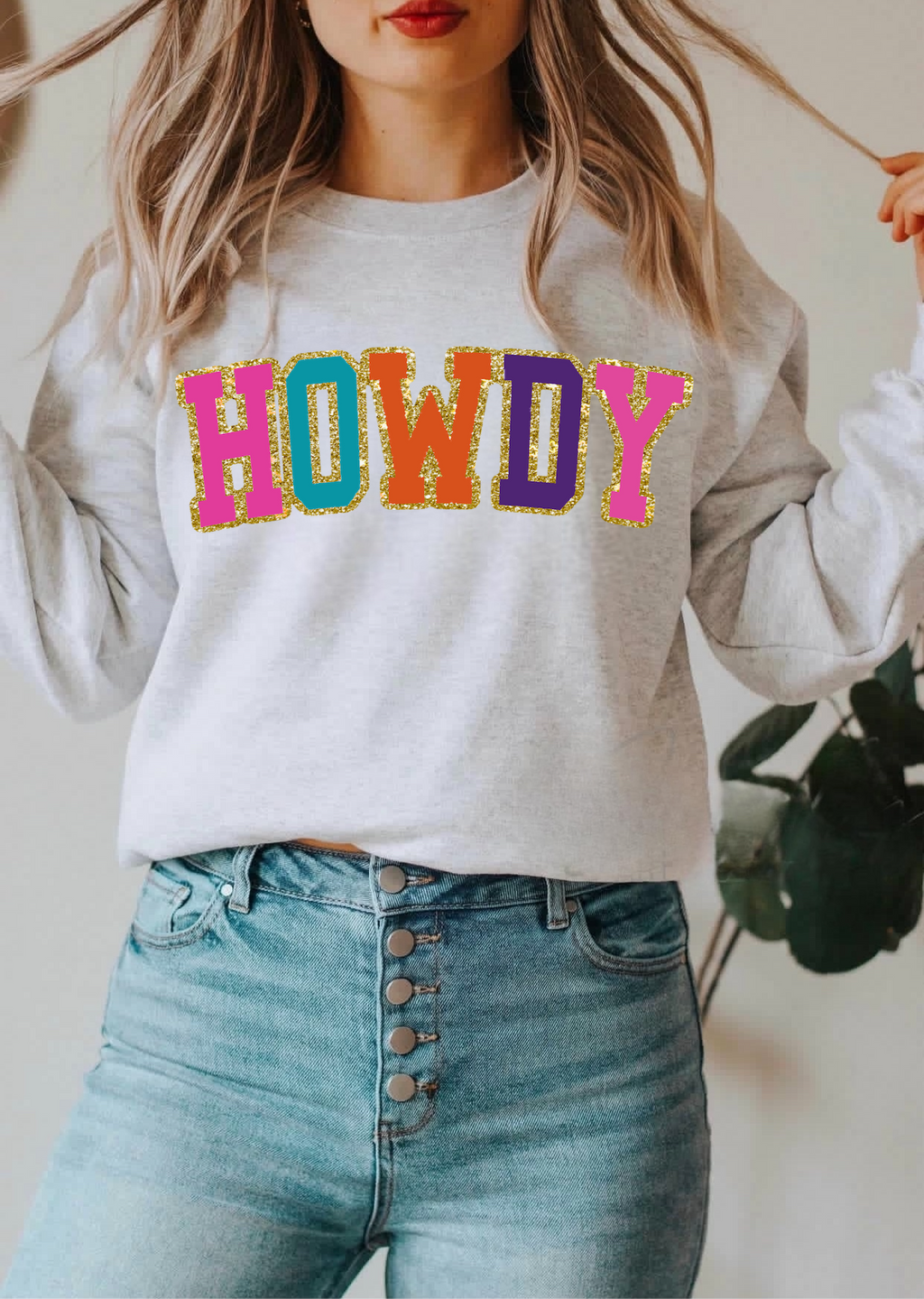 Howdy Shirt w/ Glitter Print