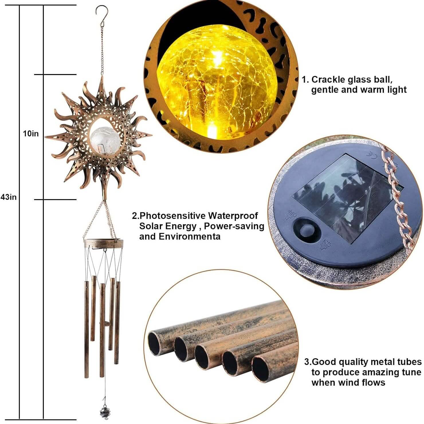 Sun Solar Wind Chimes